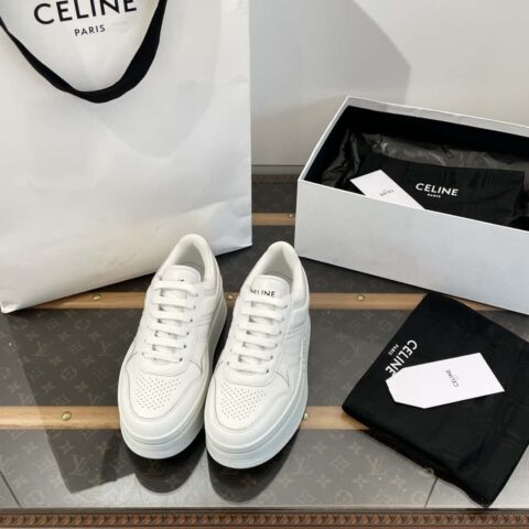 CELINE思琳经典春夏厚底增高小白鞋
