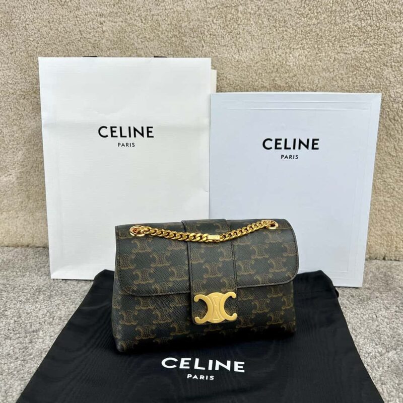 CELINE TEEN VICTOIRE 小号标志印花手袋 116592老花色