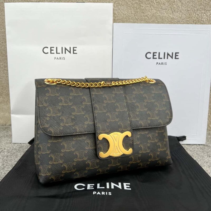 CELINE VICTOIRE 中号 标志印花手袋 115852老花色