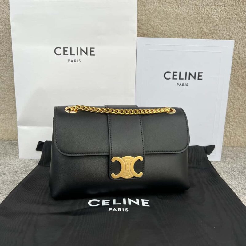 CELINE TEEN VICTOIRE 小号柔软牛皮革手袋 116593黑色