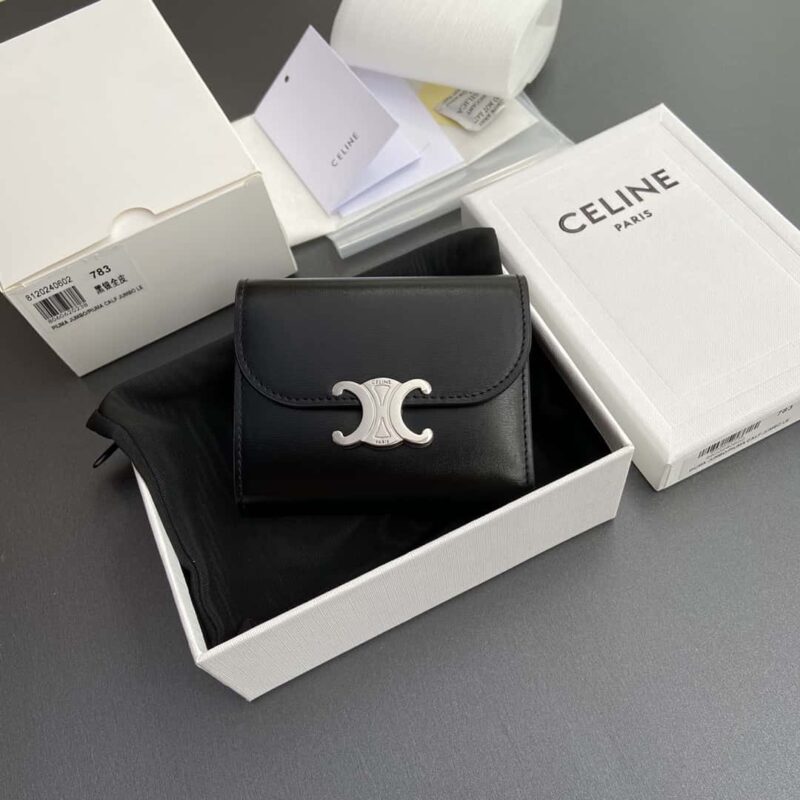 CELINE TRIOMPHE亮泽牛皮革钱包 10D782CQH.04LU783