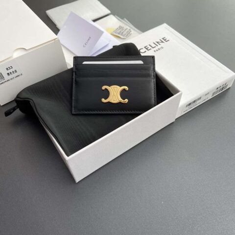 CELINE TRIOMPHE亮泽牛皮革卡包 10L832CQH.04LU833