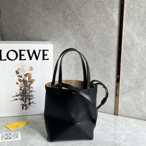 LOEWE puzzle fold 系列可折叠托特包 0695黑色