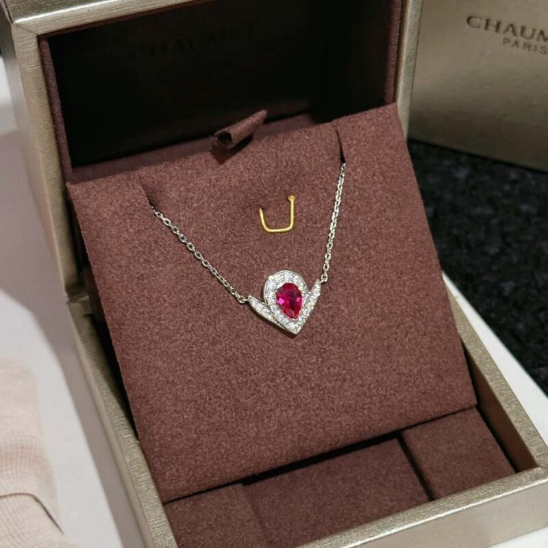 ❗️新款❗️ ☀️尚美巴黎 CHAUMET JOSÉPHINE AIGRETTE约瑟芬皇后系列白鹭粉钻水滴项链 ☀️