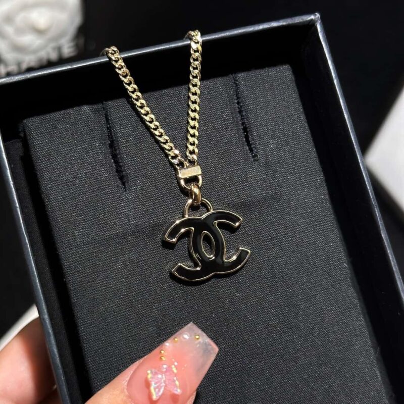❗️新品❗️香奈儿项链 ☀️新款☑️ 香奈儿双c黑色滴油项链 ☀️