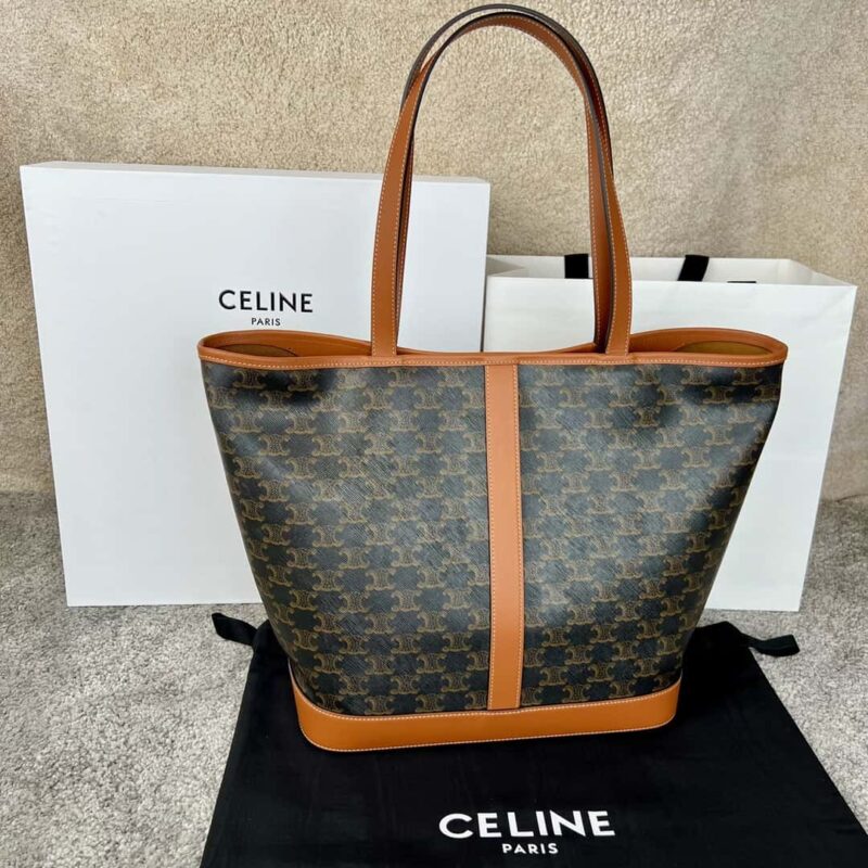CELINE CABAS 中号标志印花牛皮革手袋 115072