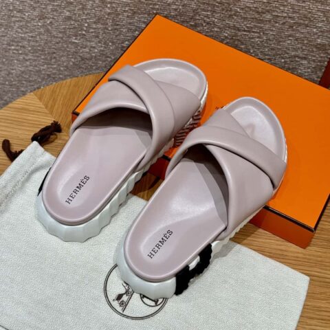 Hermès 086/Infra/运动拖鞋 小羊皮/lambskin 陶瓷粉/94/Terre Cuite
