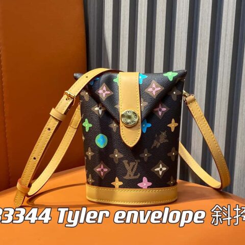 【原单精品】M83344黑彩 变码芯片版 男包薯条包系列 Tyler envelope 斜挎包 M83343 LV&Tyler联名款薯条包