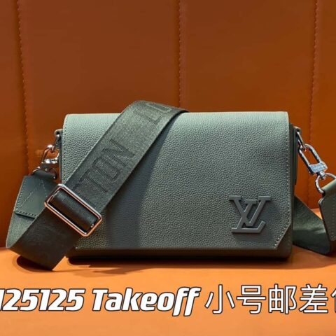 【原单精品】M25125绿色 全皮男包邮差包系列 Takeoff 小号 Aer邮差包 M25125 M24769