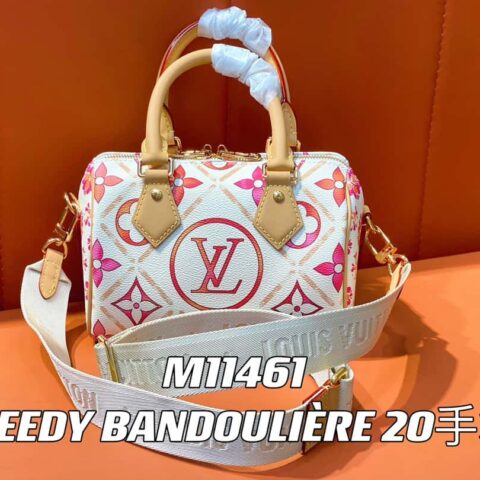 【原单精品】M11461红色印花 枕头包speedy系列 当季新款SPEEDY BANDOULIÈRE 20手袋 M11461