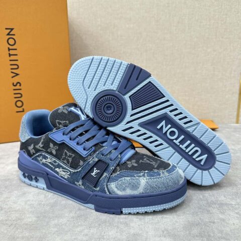 💋💍L家新品 L*V ～ 新款TRAINER 系列运动鞋（牛仔布）1AC4YR