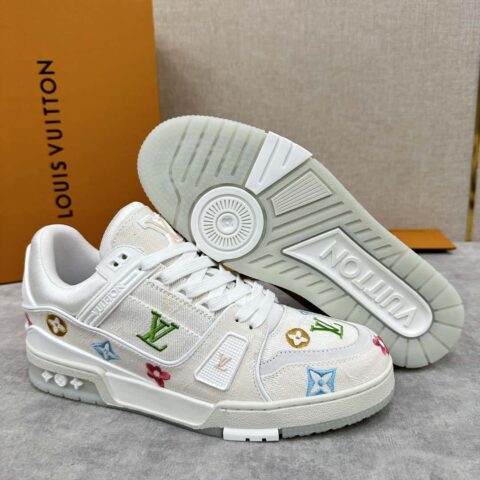 💋💍L家新品 L*V 路易～ 新款TRAINER 系列运动鞋以Monogram 丹宁布（牛仔布）