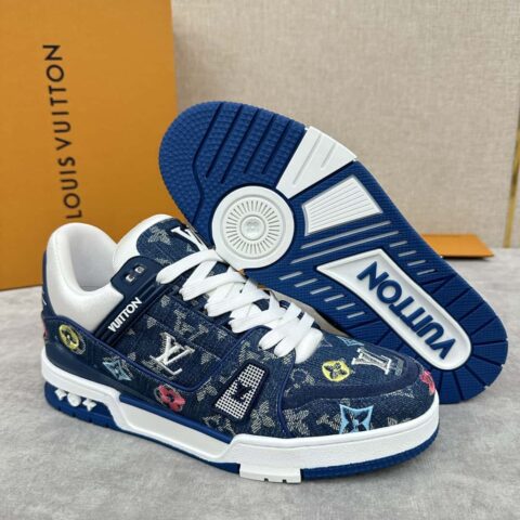 💋💍L家新品 L*V 路易～ 新款TRAINER 系列运动鞋以Monogram 丹宁布（牛仔布）