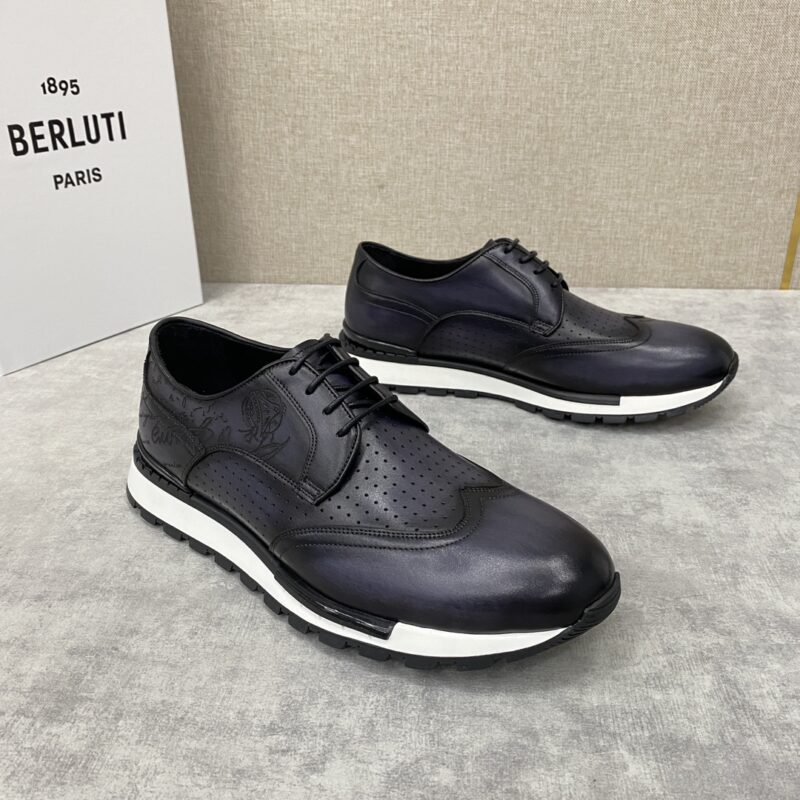 Berlut* 布鲁提 升级版第三代私模大底 Fast Track皮革运动鞋