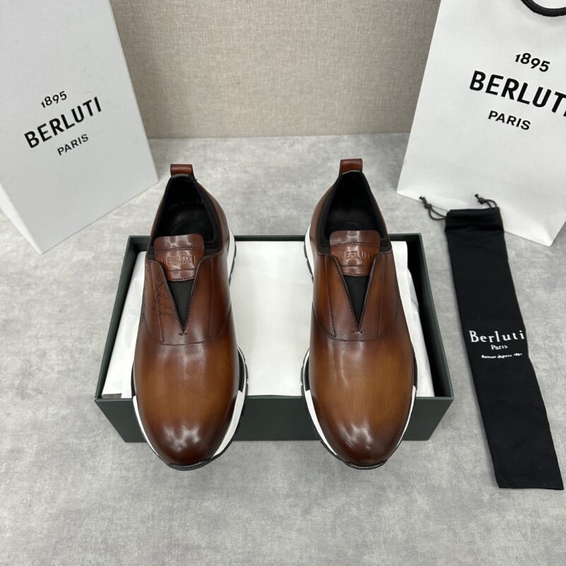 Berlut* 布鲁提 升级版第三代私模大底 Fast Track皮革运动鞋