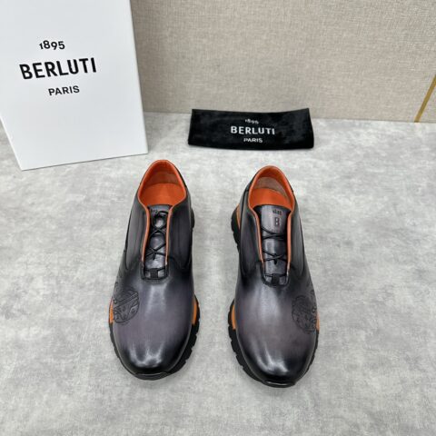 Berlut* 布鲁提 升级版第三代私模大底 Fast Track皮革运动鞋
