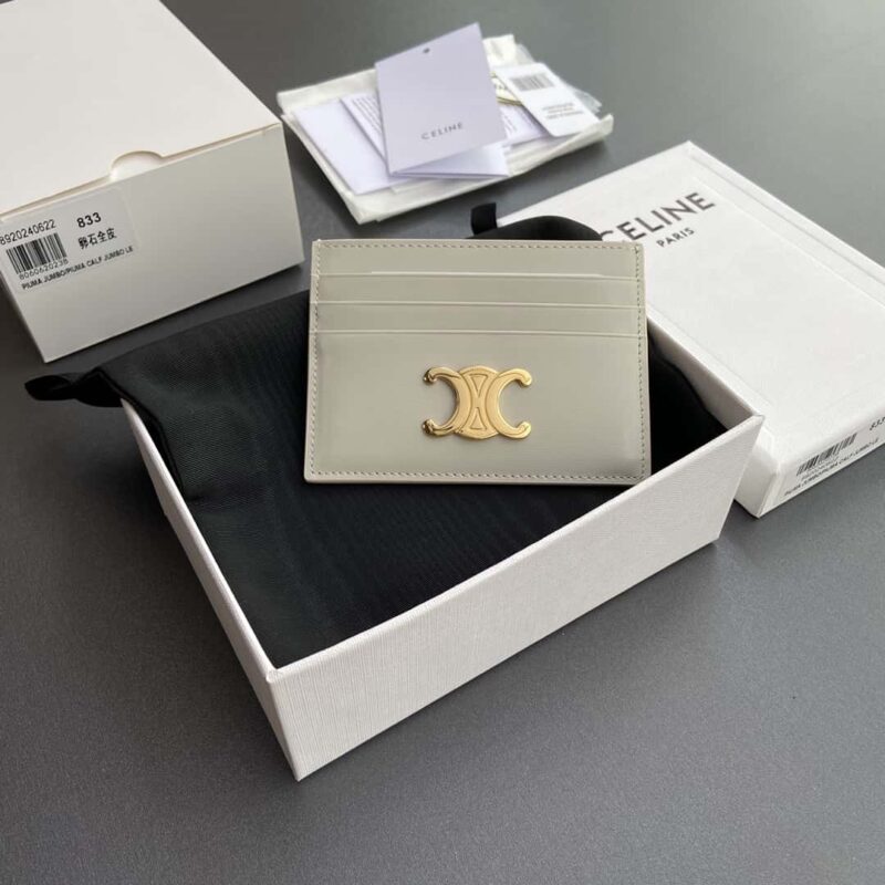 CELINE TRIOMPHE亮泽牛皮革卡包 10L832CQH.04LU833