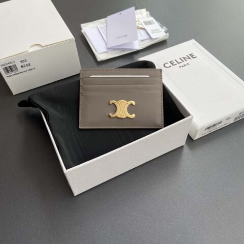 CELINE TRIOMPHE亮泽牛皮革卡包 10L832CQH.04LU833