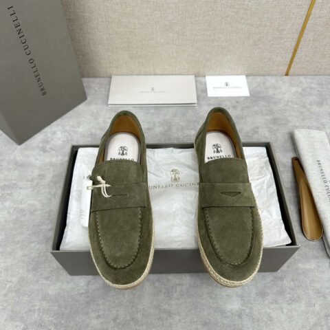 💋💍BC家新品上架 Brunello Cucinell* 草编休闲乐福鞋