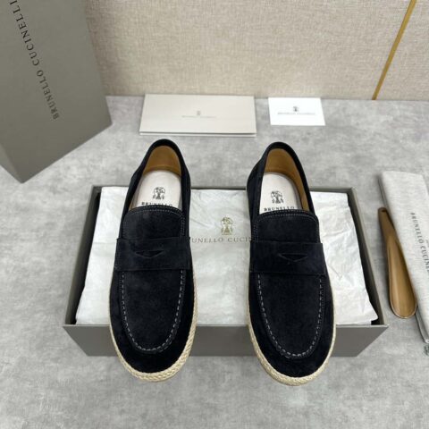 💋💍BC家新品上架 Brunello Cucinell* 草编休闲乐福鞋
