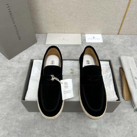 💋💍BC家新品上架 Brunello Cucinell* 草编休闲乐福鞋
