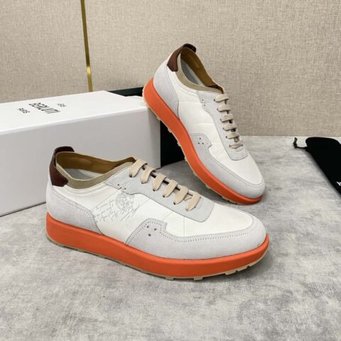Berlut* 布鲁提春夏新品 轻盈Track反毛皮革与尼龙运动鞋