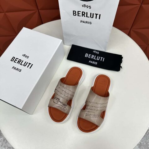 💋💍Berlut* 布鲁提 2024夏季新品系列 灵感新季 新款Shadow 皮革拖鞋