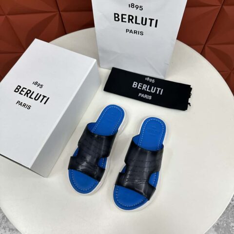 💋💍Berlut* 布鲁提 2024夏季新品系列 灵感新季 新款Shadow 皮革拖鞋