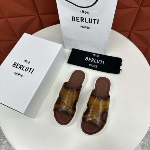💋💍Berlut* 布鲁提 2024夏季新品系列 灵感新季 新款Shadow 皮革拖鞋