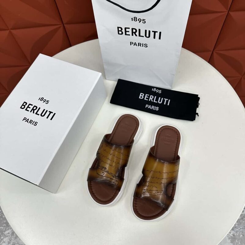 💋💍Berlut* 布鲁提 2024夏季新品系列 灵感新季 新款Shadow 皮革拖鞋