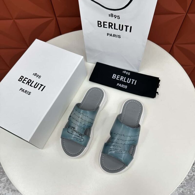 💋💍Berlut* 布鲁提 2024夏季新品系列 灵感新季 新款Shadow 皮革拖鞋