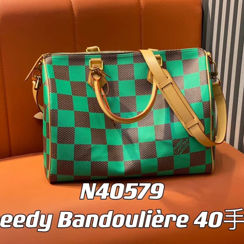 【原单精品】N40579绿色 N40580红色 40cm旅行袋 Speedy Bandoulière 40手袋