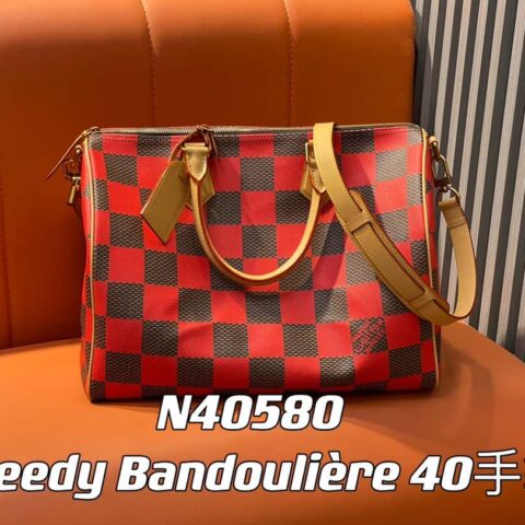 【原单精品】N40579绿色 N40580红色 40cm旅行袋 Speedy Bandoulière 40手袋