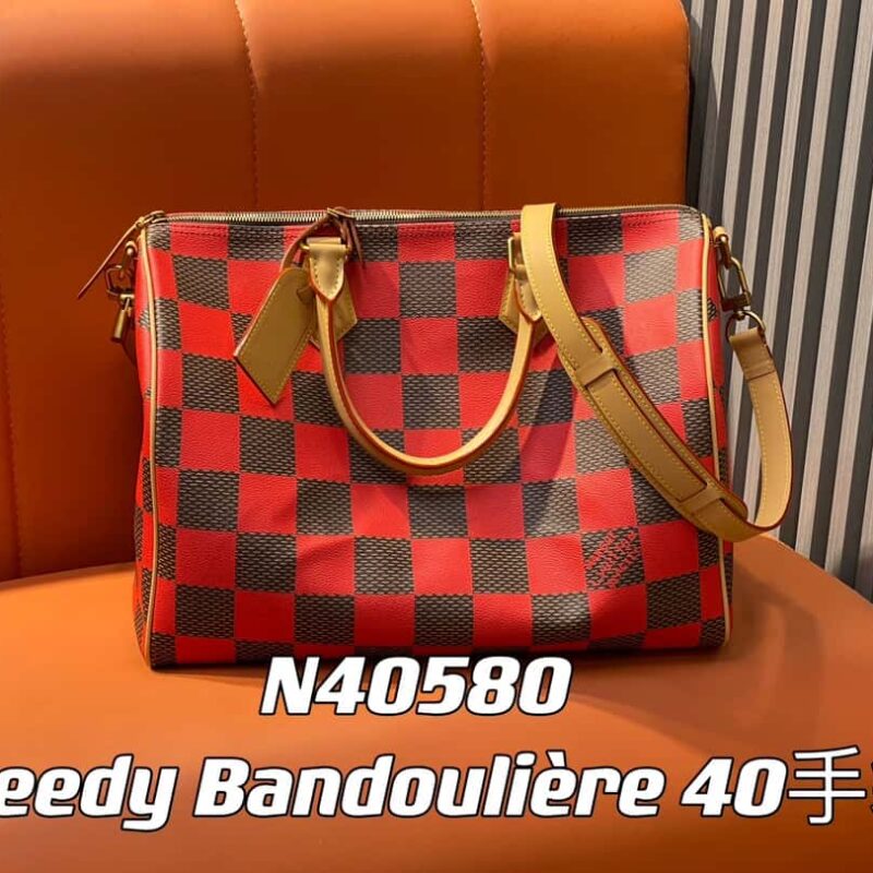 【原单精品】N40579绿色 N40580红色 40cm旅行袋 Speedy Bandoulière 40手袋