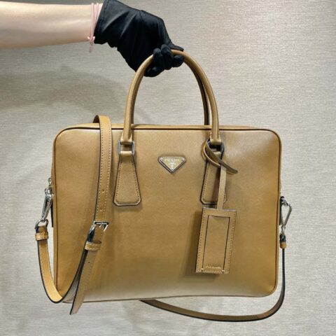 PRADA🎉经典新色🎉2VE0368肉桂色