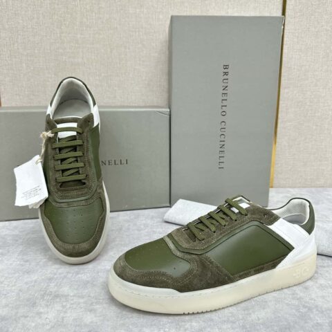 💋💍BC新品 休闲板鞋 全网首发🆕Brunel*o Cucinell* 拼接撞色低帮运动鞋