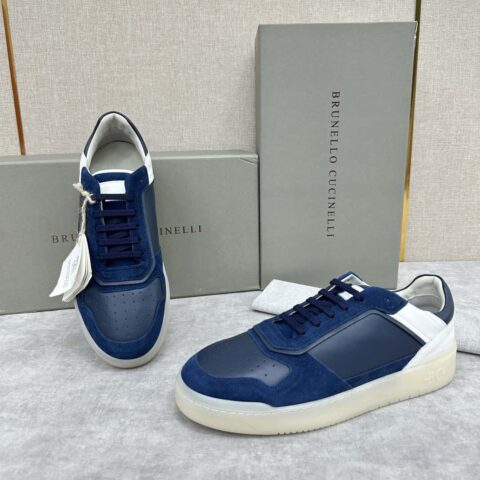 💋💍BC新品 休闲板鞋 全网首发🆕Brunel*o Cucinell* 拼接撞色低帮运动鞋