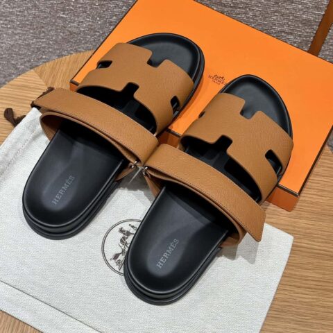 HERMES 180 CHYPRE SANDAL 老舅鞋 掌纹/Epsom 金棕色/37/Gold