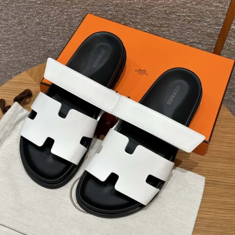 HERMES 180 CHYPRE SANDAL 老舅鞋 小羊皮/Natural lambskin lininh 白色/01/Blanc