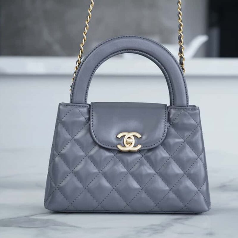𝗖𝗛𝗔𝗘𝗡𝗟✦ 24A高级手工坊 Kelly手柄包 大号 深灰色🐘AS4416