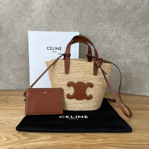 CELINE TEEN植物材料和牛皮革柔软经典提篮包 115802