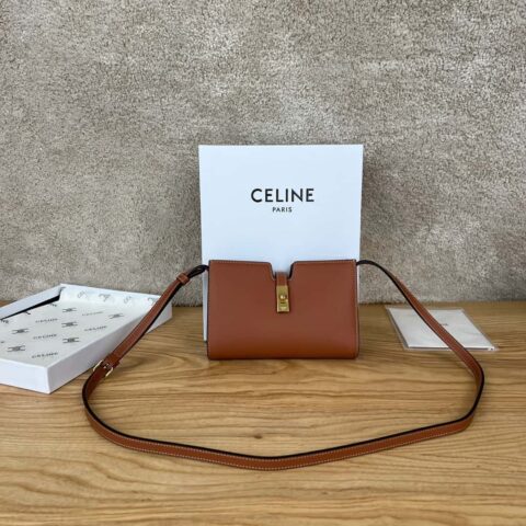 CELINE 新品Mini16小挎包 100443棕色