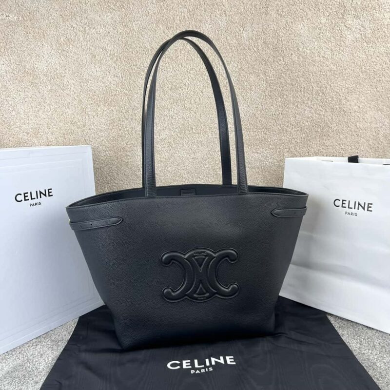 CELINE CABAS ANAIS粒面牛皮革手袋 116853黑色