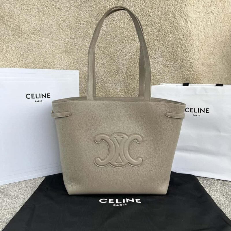 CELINE CABAS ANAIS粒面牛皮革手袋 116853卵石色