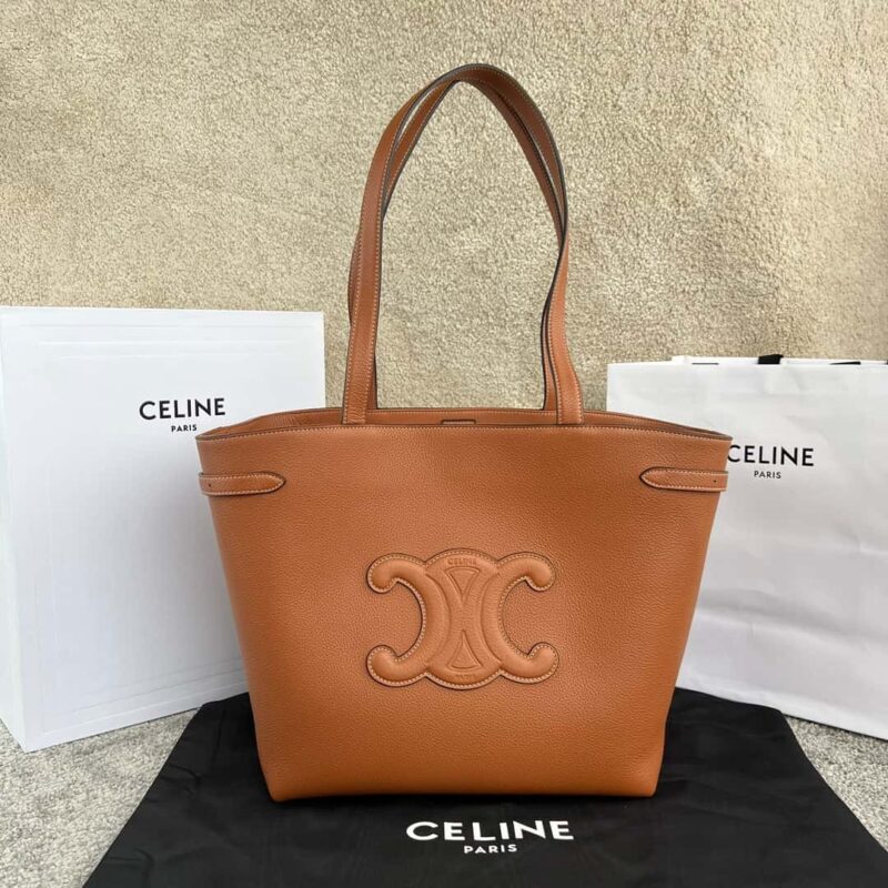 CELINE CABAS ANAIS粒面牛皮革手袋 116853棕色