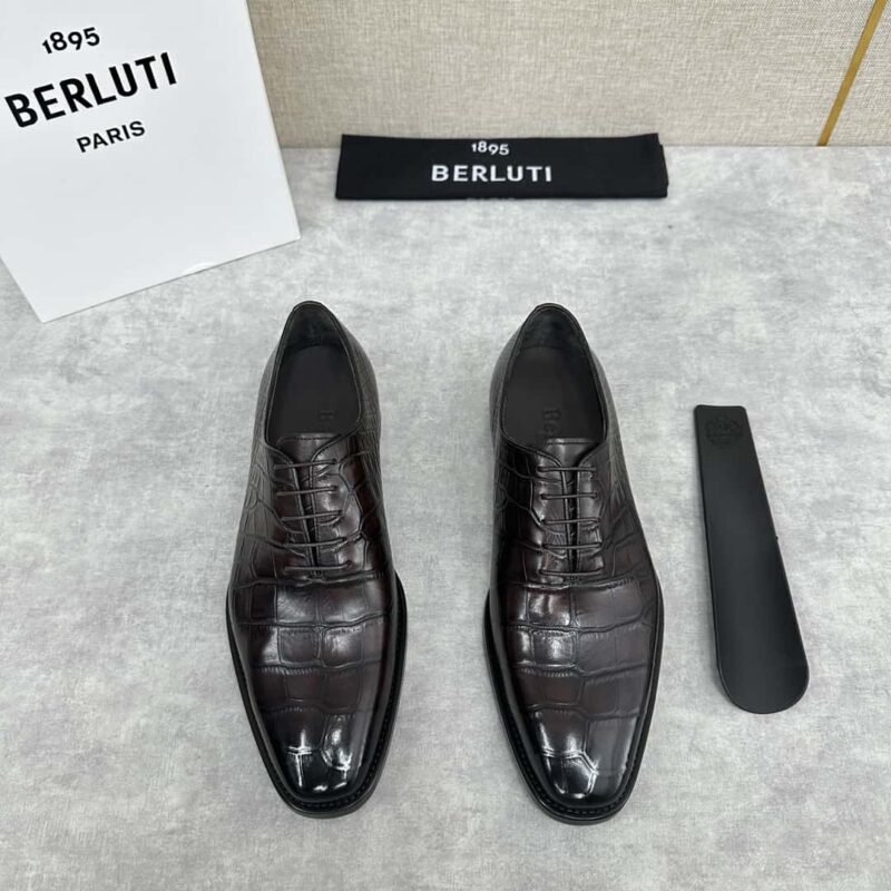 💋💍Berlut* 布鲁提 新款男士手工擦色正装皮鞋