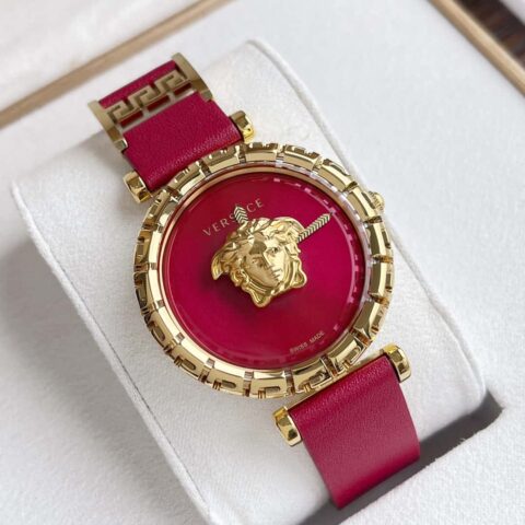 范思哲 VERSACE 黑金石英女士腕表34mmPALAZZO经典系列