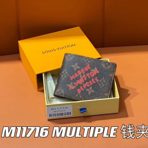 【原单精品】M11716老花印花 短款西装夹钱包系列 当季新款 MULTIPLE 钱夹