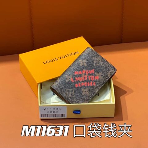 【原单精品】M11631老花印花 卡包钱包系列 褪色花 口袋钱夹