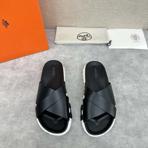 💋💍 H家新品交叉拖鞋  Hermè*  爱马-仕 最新经典男款Electric拖鞋